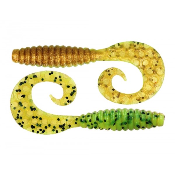 Силіконова приманка на хижу рибу, ZEOX Comma Grub, довжина 2,4 дюймів, 10шт/уп, колір №201 K